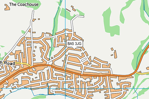 BA5 3JG map - OS VectorMap District (Ordnance Survey)