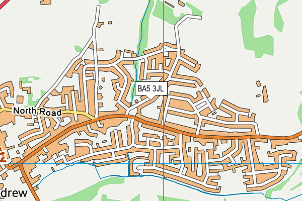 BA5 3JL map - OS VectorMap District (Ordnance Survey)