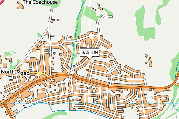 BA5 3JN map - OS VectorMap District (Ordnance Survey)