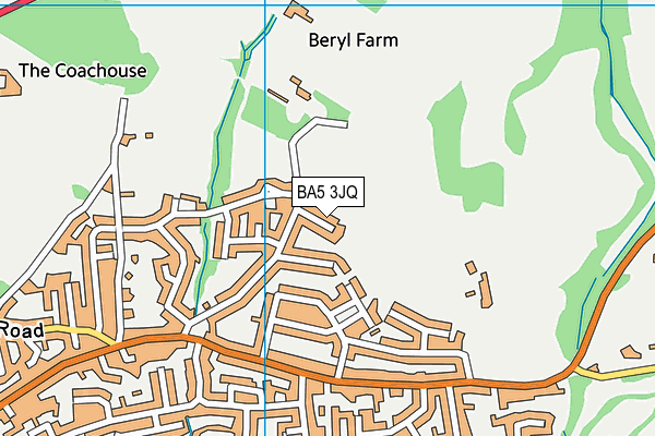 BA5 3JQ map - OS VectorMap District (Ordnance Survey)