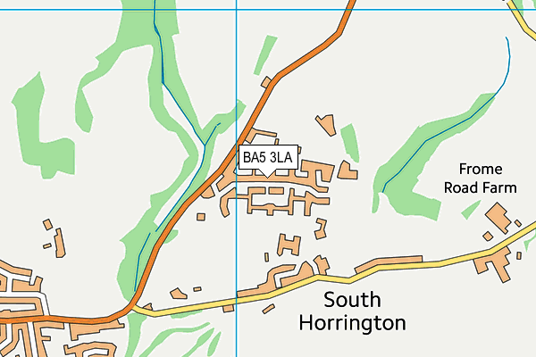 BA5 3LA map - OS VectorMap District (Ordnance Survey)