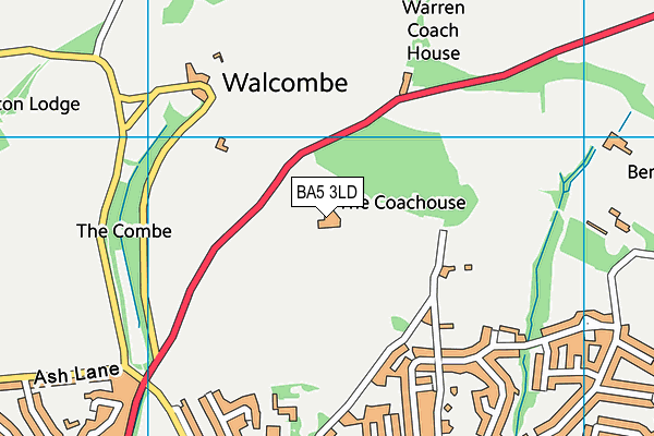 BA5 3LD map - OS VectorMap District (Ordnance Survey)