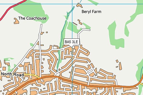 BA5 3LE map - OS VectorMap District (Ordnance Survey)