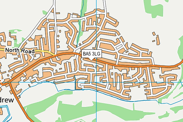 BA5 3LG map - OS VectorMap District (Ordnance Survey)