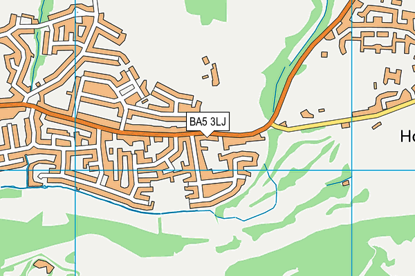 BA5 3LJ map - OS VectorMap District (Ordnance Survey)