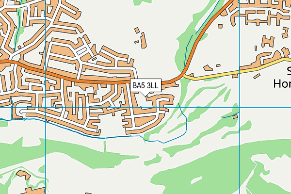BA5 3LL map - OS VectorMap District (Ordnance Survey)
