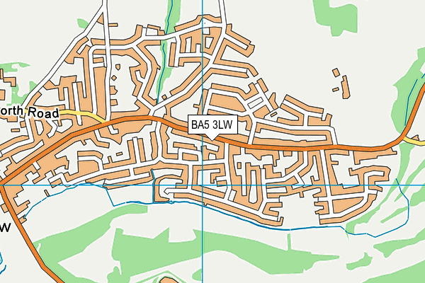 BA5 3LW map - OS VectorMap District (Ordnance Survey)