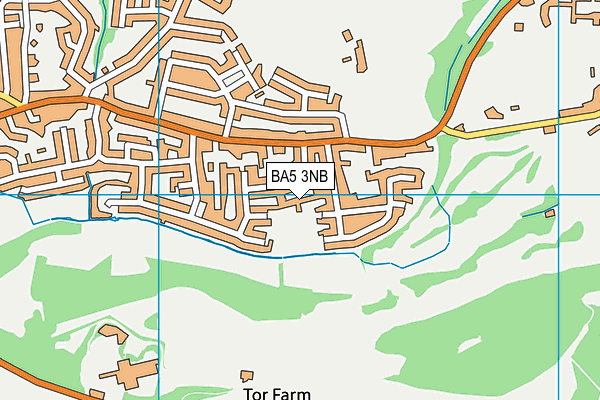 BA5 3NB map - OS VectorMap District (Ordnance Survey)