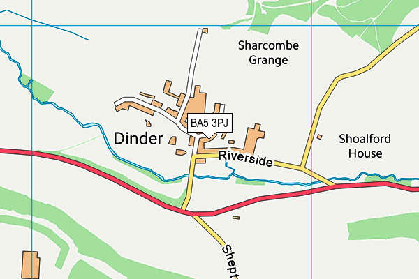 BA5 3PJ map - OS VectorMap District (Ordnance Survey)