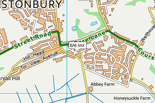 BA6 8AX map - OS VectorMap District (Ordnance Survey)