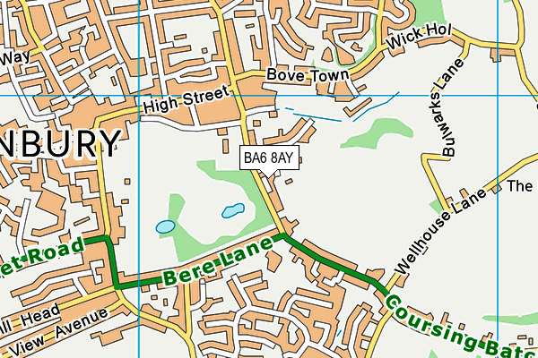 BA6 8AY map - OS VectorMap District (Ordnance Survey)