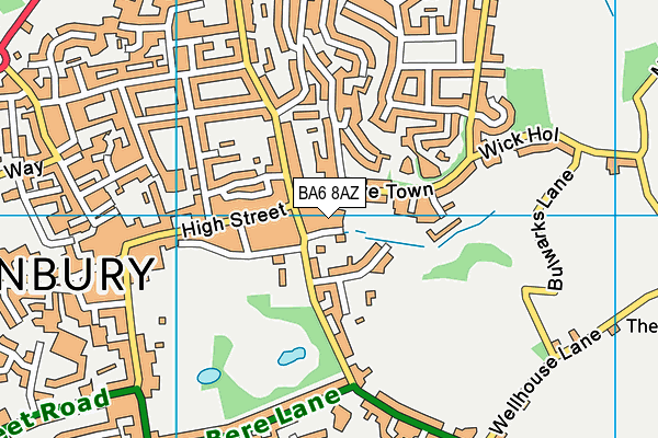 BA6 8AZ map - OS VectorMap District (Ordnance Survey)