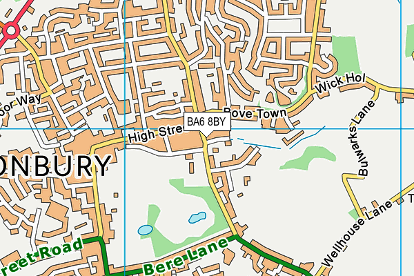 BA6 8BY map - OS VectorMap District (Ordnance Survey)