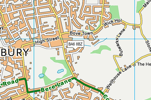 BA6 8BZ map - OS VectorMap District (Ordnance Survey)