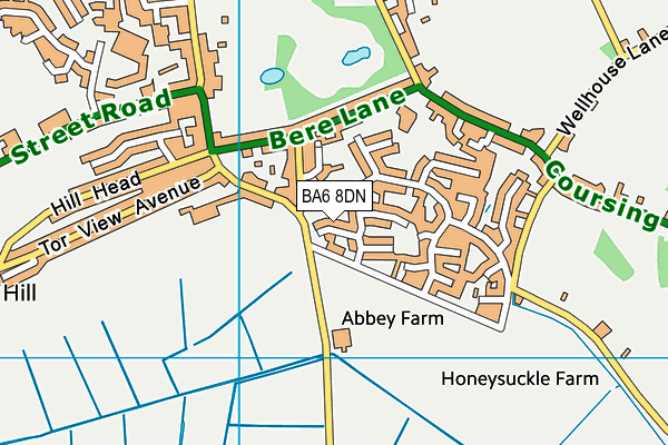 BA6 8DN map - OS VectorMap District (Ordnance Survey)