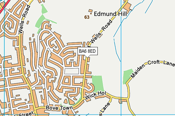 BA6 8ED map - OS VectorMap District (Ordnance Survey)