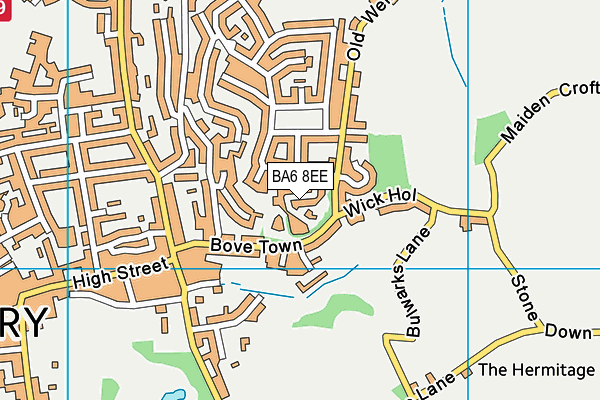 BA6 8EE map - OS VectorMap District (Ordnance Survey)