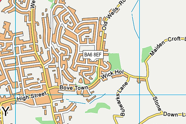 BA6 8EF map - OS VectorMap District (Ordnance Survey)