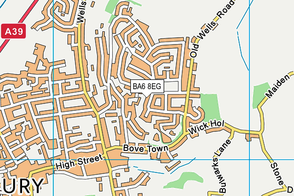 BA6 8EG map - OS VectorMap District (Ordnance Survey)