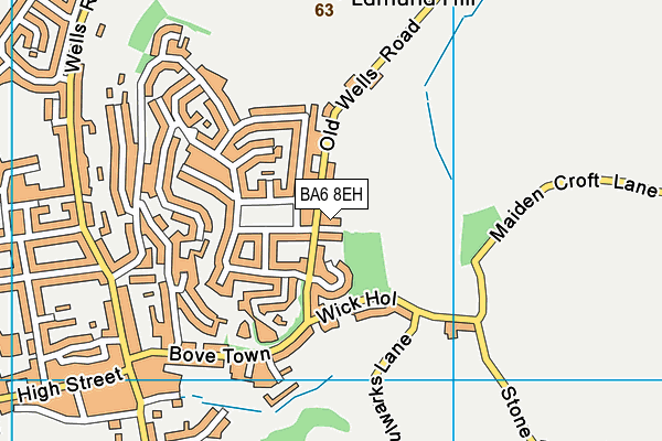 BA6 8EH map - OS VectorMap District (Ordnance Survey)