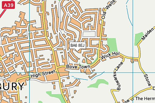 BA6 8EJ map - OS VectorMap District (Ordnance Survey)
