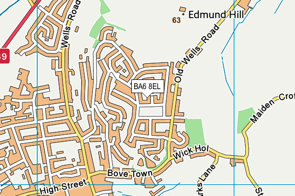 BA6 8EL map - OS VectorMap District (Ordnance Survey)