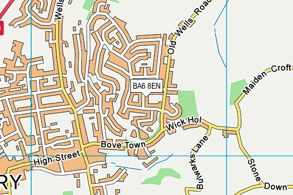 BA6 8EN map - OS VectorMap District (Ordnance Survey)
