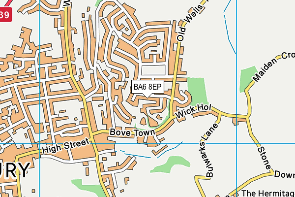 BA6 8EP map - OS VectorMap District (Ordnance Survey)