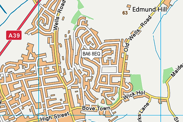 BA6 8EQ map - OS VectorMap District (Ordnance Survey)