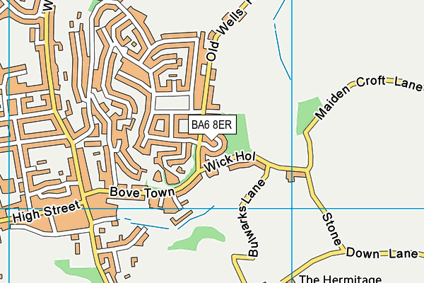 BA6 8ER map - OS VectorMap District (Ordnance Survey)