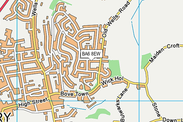 BA6 8EW map - OS VectorMap District (Ordnance Survey)