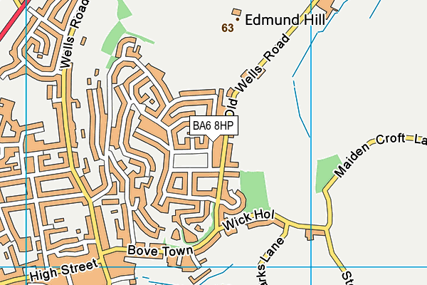 BA6 8HP map - OS VectorMap District (Ordnance Survey)