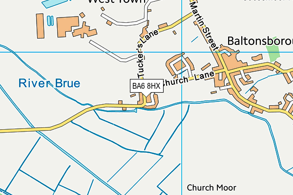 BA6 8HX map - OS VectorMap District (Ordnance Survey)