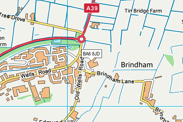 BA6 8JD map - OS VectorMap District (Ordnance Survey)