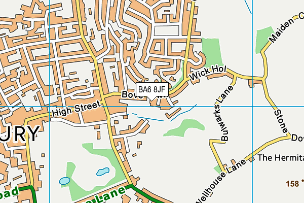 BA6 8JF map - OS VectorMap District (Ordnance Survey)