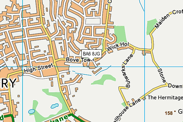 BA6 8JG map - OS VectorMap District (Ordnance Survey)