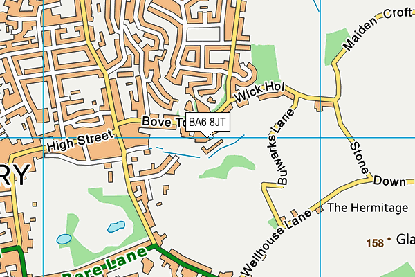 BA6 8JT map - OS VectorMap District (Ordnance Survey)