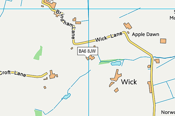BA6 8JW map - OS VectorMap District (Ordnance Survey)