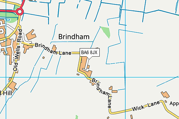 BA6 8JX map - OS VectorMap District (Ordnance Survey)