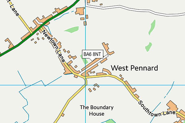 West Pennard Primary School map (BA6 8NT) - OS VectorMap District (Ordnance Survey)
