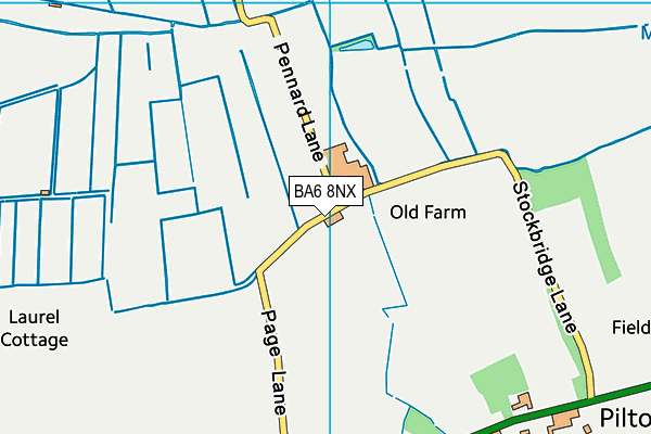 BA6 8NX map - OS VectorMap District (Ordnance Survey)