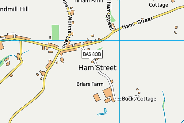 BA6 8QB map - OS VectorMap District (Ordnance Survey)