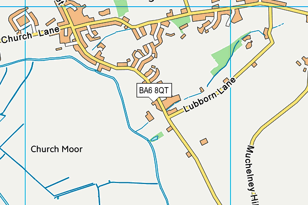 BA6 8QT map - OS VectorMap District (Ordnance Survey)