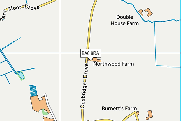 BA6 8RA map - OS VectorMap District (Ordnance Survey)