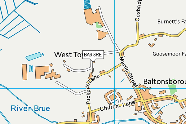 BA6 8RE map - OS VectorMap District (Ordnance Survey)