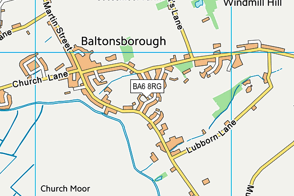BA6 8RG map - OS VectorMap District (Ordnance Survey)