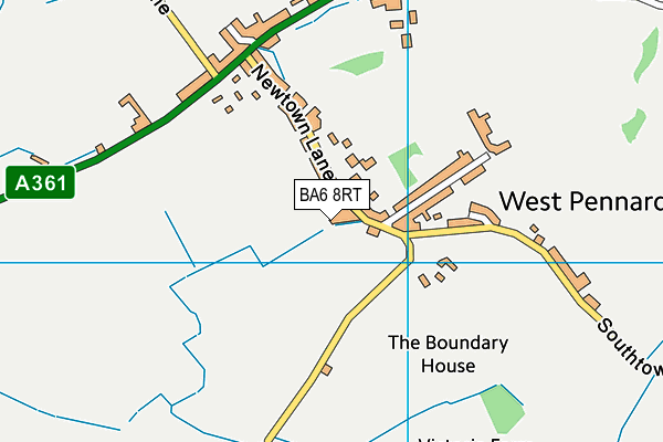 BA6 8RT map - OS VectorMap District (Ordnance Survey)