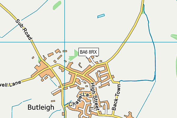 BA6 8RX map - OS VectorMap District (Ordnance Survey)