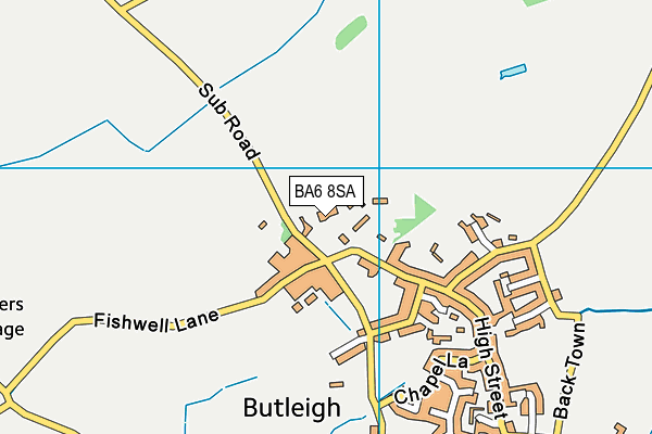BA6 8SA map - OS VectorMap District (Ordnance Survey)