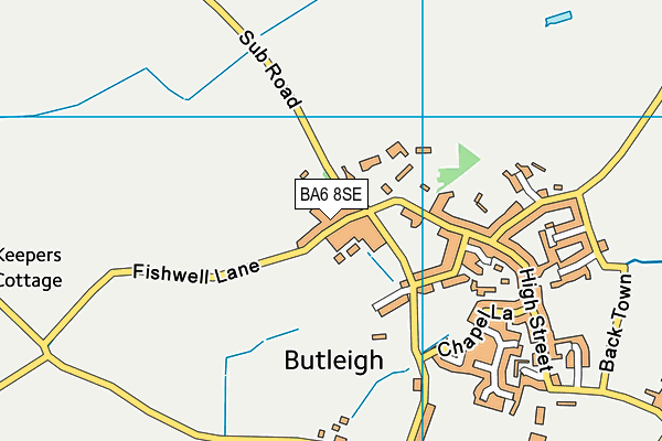 BA6 8SE map - OS VectorMap District (Ordnance Survey)